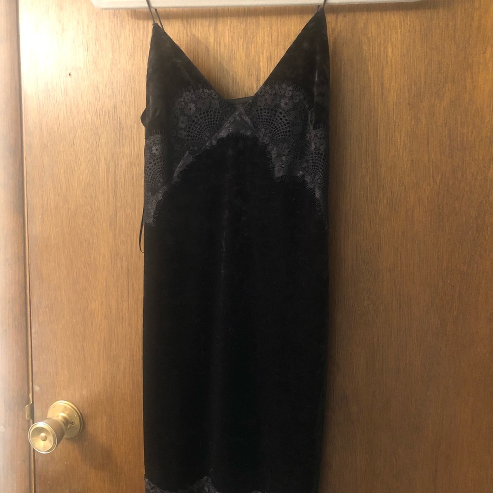 Black Velvet Mini Dress